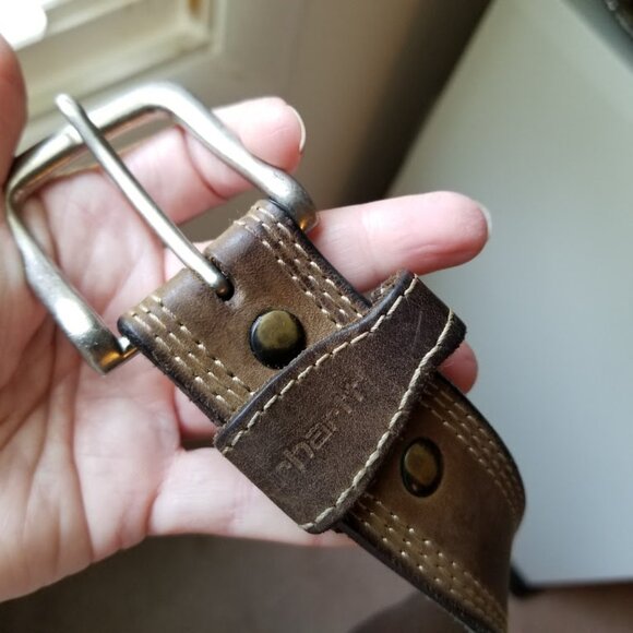 Carhartt Men's Brown Genuine Leather Cowhide Belt, Size 44 - Picture 4 of 12